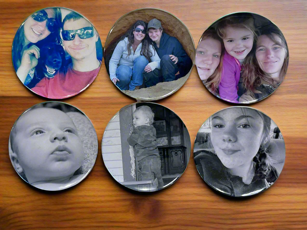 Custom Round Photo Magnets set of 6