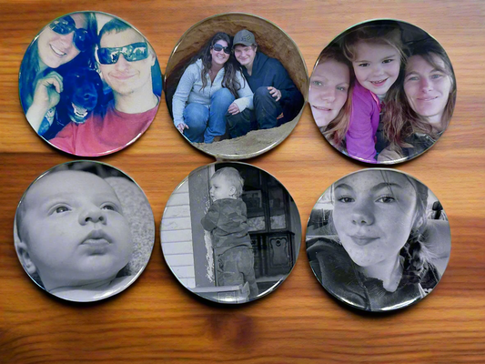 Custom Round Photo Magnets set of 6