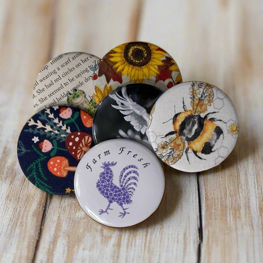 Custom Round Photo Pin set of 6