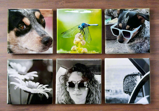 Custom Square 2x2 Photo Magnets set of 6